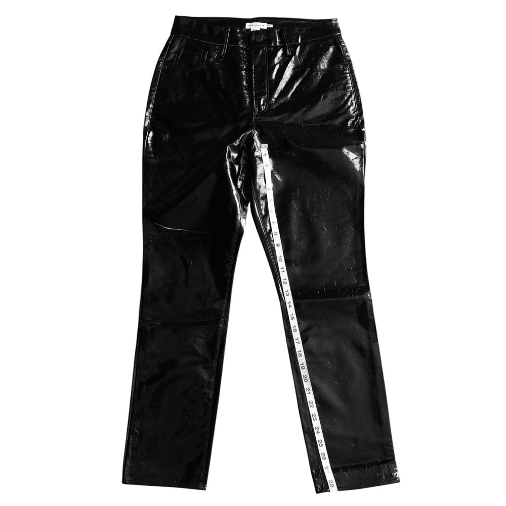 GOOD AMERICAN Faux Leather Jeans! Retail $175. - Picture 3 of 8